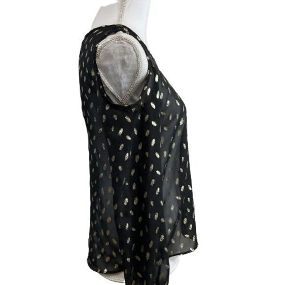 Love Fire Women's XS Black Cold Shoulder Blouse - Picture 3 of 5